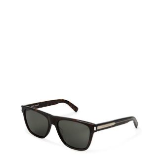 SAINT LAURENT Metal Trimmed Sunglasses Unisex Brown/Grey  for sale