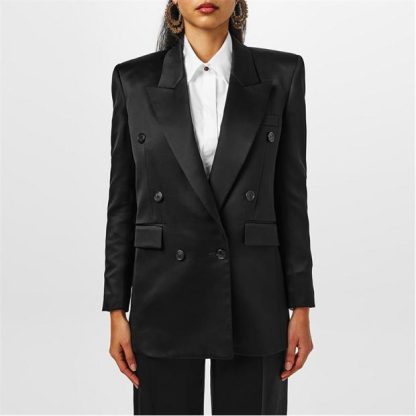 SAINT LAURENT Mireille Double Breasted Jacket Women Noir  for sale