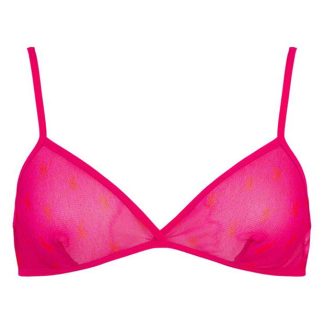 SAINT LAURENT Monogram Bralette Women Unlined Bralettes Fuchsia 5483 for sale