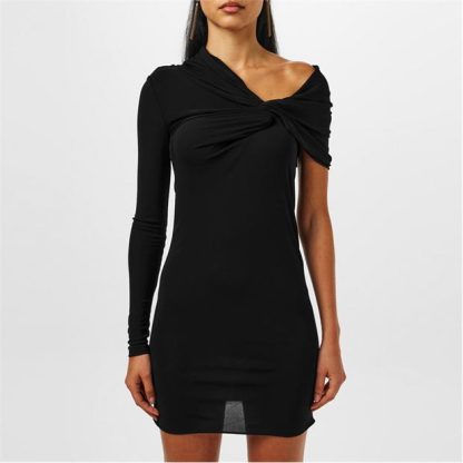 SAINT LAURENT One Shoulder Dress Women Noir  for sale