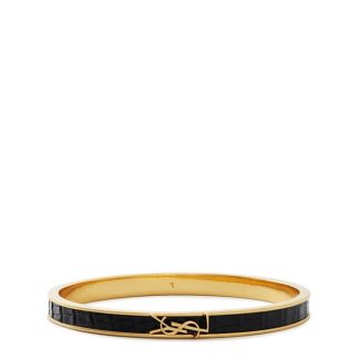 SAINT LAURENT Opyum Cassandre Bracelet Women Black/Gold  for sale