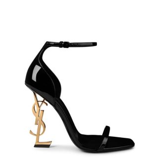 SAINT LAURENT Opyum Heeled Sandals Women Heeled Sandals Black/Gold 1000 for sale