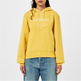 SAINT LAURENT Oversized Hoodie Women Jaune/Na  for sale