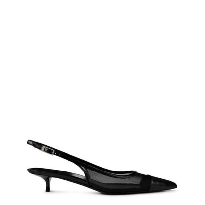 SAINT LAURENT Oxalis Mesh Slingback Heels Women Nero  for sale