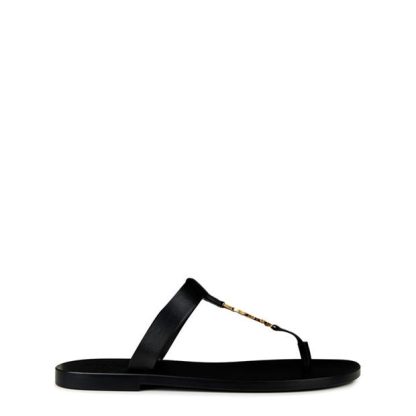 SAINT LAURENT Pepe 05 Leather Flip Flops Men Black  for sale