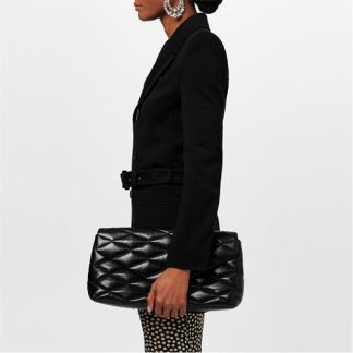 SAINT LAURENT Sade Puffer Clutch Women Clutch Bags Black 1000 for sale