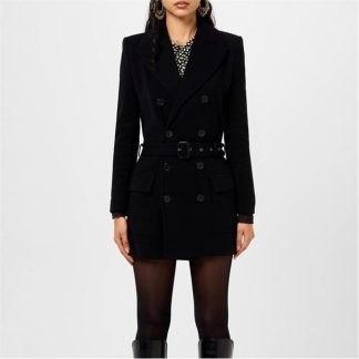 SAINT LAURENT Saharienne Wool Jersey Jacket Women Noir  for sale