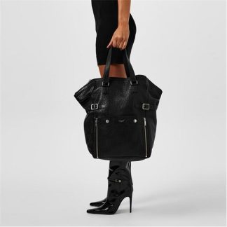 SAINT LAURENT Saint Downtown Tote 42 Unisex Black  for sale