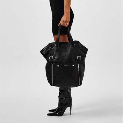 SAINT LAURENT Saint Downtown Tote 42 Unisex Black  for sale