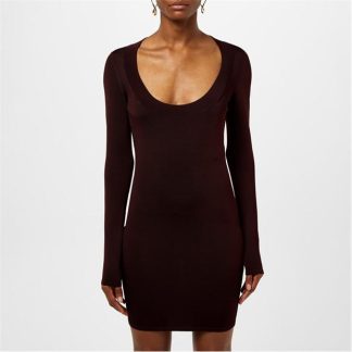 SAINT LAURENT Saint Dress Ld42 Women Chocolat  for sale