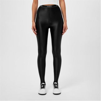 SAINT LAURENT Saint Laurent Tights In Shiny Jersey Women Noir  for sale