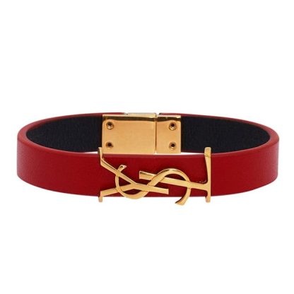 SAINT LAURENT Saint Laurent Ysl Lea Bracelet Women Red 6805  for sale