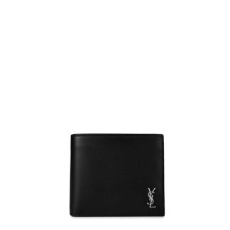 SAINT LAURENT Saint Logo Wallet Sn42 Unisex Black/Silver  for sale