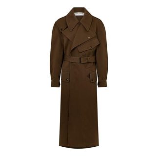 SAINT LAURENT Saint Overcoat Ld42 Women Kaki  for sale