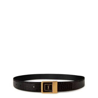 SAINT LAURENT Saint Sqre Bckle Blt Ld42 Women Fondente  for sale