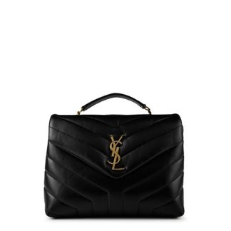 SAINT LAURENT Small Quilted Loulou Bag Women Crossbody Bags Black/Gold for sale