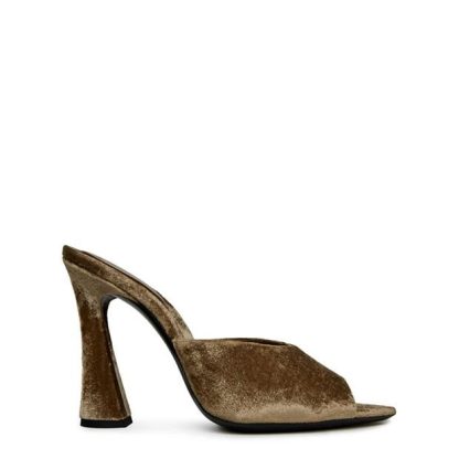 SAINT LAURENT Suite Mules Women Grey 1537  for sale