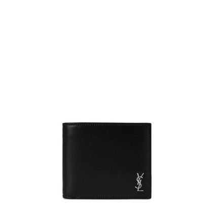 SAINT LAURENT Tiny Cassandre East/West Wallet Unisex Black  for sale