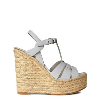 SAINT LAURENT Tribute Espadrilles Wedge Women Wedges Porcelina 9008 for sale