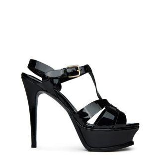 SAINT LAURENT Tribute Platform Sandals Women Black 1000  for sale