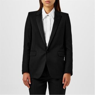 SAINT LAURENT Tube Tuxedo Jacket Women Black 1000  for sale