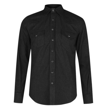 SAINT LAURENT Western Shirt Men Black 1078  for sale