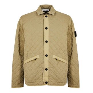 STONE ISLAND 50 Fili Quilted Tc Men Overshirts Nat Beige V0091 for sale