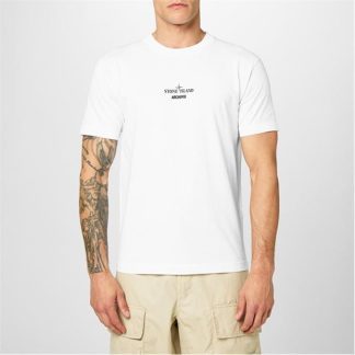 STONE ISLAND Archivio T-Shirt Men Regular Fit T-Shirts Bianco V0001 for sale