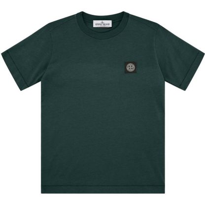 STONE ISLAND Badge Logo T Shirt Junior Kids Regular Fit T-Shirts Bttglia V0053 for sale