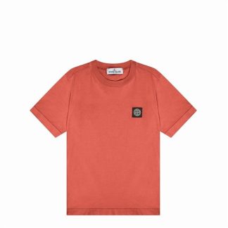 STONE ISLAND Badge Logo T Shirt Junior Kids Regular Fit T-Shirts Carallo V0036 for sale