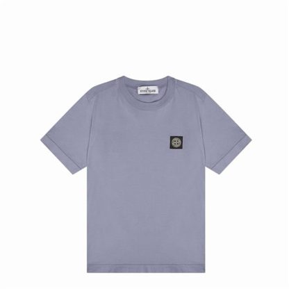 STONE ISLAND Badge Logo T Shirt Junior Kids Regular Fit T-Shirts Lavanda V0047 for sale