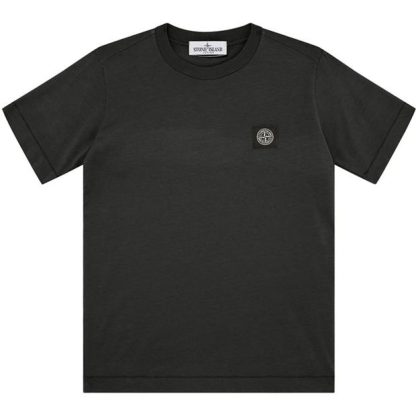 STONE ISLAND Badge Logo T Shirt Junior Kids Regular Fit T-Shirts Peltro V0063 for sale