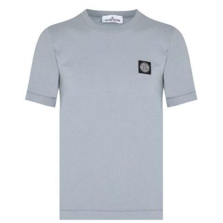 STONE ISLAND Badge Logo T Shirt Junior Kids Regular Fit T-Shirts Polvere V0064 for sale