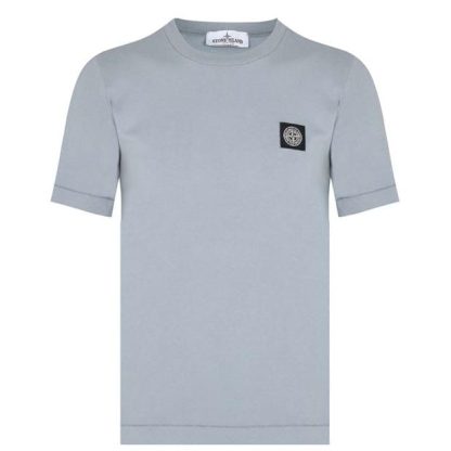 STONE ISLAND Badge Logo T Shirt Junior Kids Regular Fit T-Shirts Polvere V0064 for sale