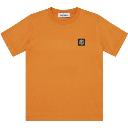 STONE ISLAND Badge Logo T Shirt Junior Kids Regular Fit T-Shirts Trra Sna V0073 for sale