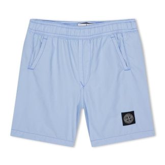 STONE ISLAND Badge Swim Shorts Juniors Kids Swim Shorts Lt Blue V0040 for sale