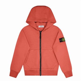 STONE ISLAND Badge Zip Hoodie Kids Zip Hoodies Carallo V0036 for sale