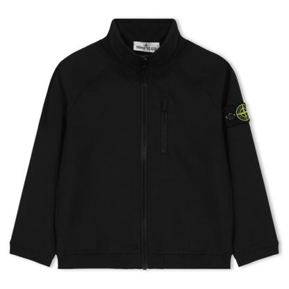 STONE ISLAND Blouson/Track Top In Stretch Nylon Canvas Kids Crew Sweaters Black V0029 for sale