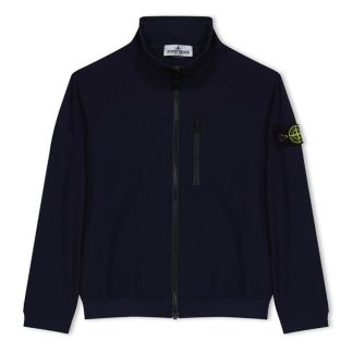 STONE ISLAND Blouson/Track Top In Stretch Nylon Canvas Kids Crew Sweaters Navy V0020 for sale