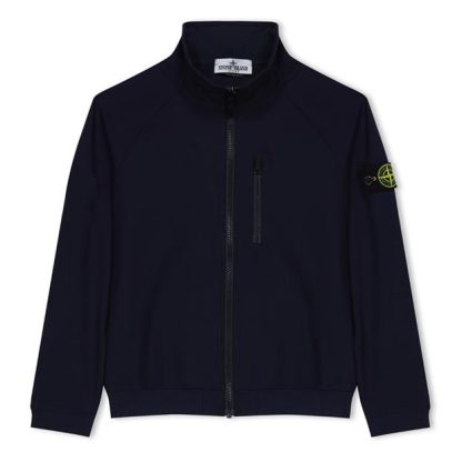 STONE ISLAND Blouson/Track Top In Stretch Nylon Canvas Kids Crew Sweaters Navy V0020 for sale