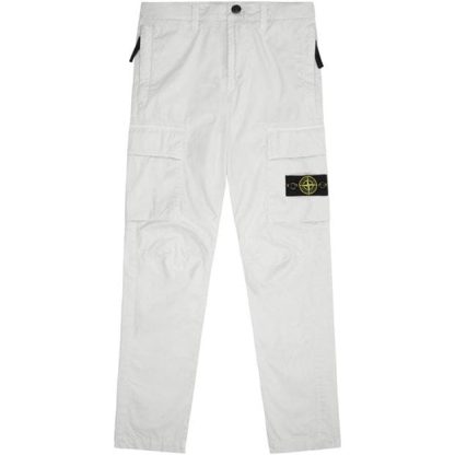 STONE ISLAND Boy'S Heavy Canvas Cargo Pants Kids Perla V0161  for sale