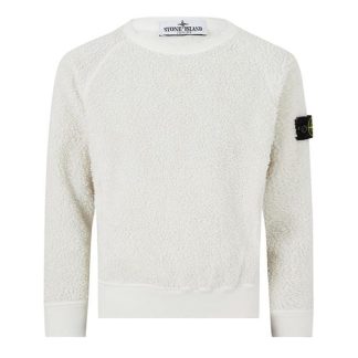 STONE ISLAND Boy'S Heavy Fleece Crew Neck Jumper Kids Crew Sweaters Stucco V0097 for sale