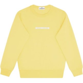 STONE ISLAND Boy'S Micro Graphic Crew Sweatshirt Kids Crew Sweaters Limone V0031 for sale