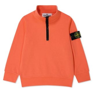 STONE ISLAND Boys Badge Quarter Zip Fleece Kids 1/4 Zip Fleece Tops Carallo V0036 for sale