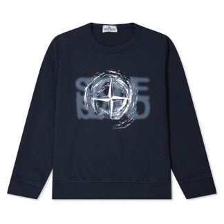 STONE ISLAND Boys Compass Sweatshirt Kids Navy V0020  for sale