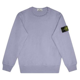 STONE ISLAND Boys Lightweight Badge Sleeve Sweatshirt Kids Crew Sweaters Glincine V0088 for sale