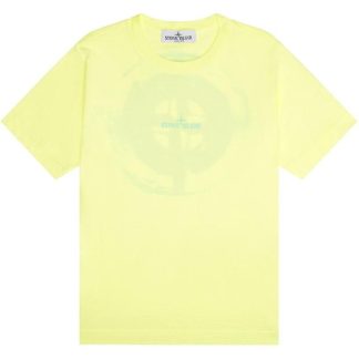 STONE ISLAND Boys Logo T Shirt Kids Limone V0031  for sale