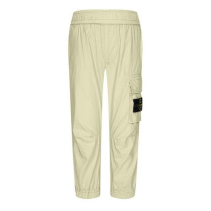 STONE ISLAND Canvas Cargos Juniors Kids Cargo Trousers Beige V0091 for sale