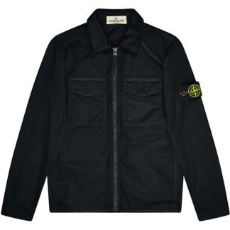 STONE ISLAND Canvas Overshirt Kids Overshirts Black V0129 for sale