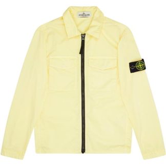 STONE ISLAND Canvas Overshirt Kids Overshirts Limone V0131 for sale